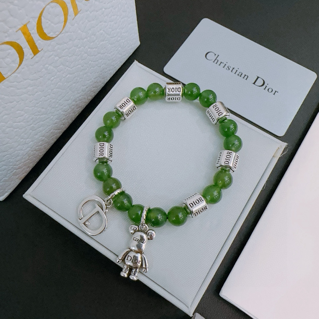   专柜精工版本 DIOR迪奥 多元素玛瑙泰银风格手链 权志龙明星同款 复古做旧风 原版复刻 纯手工打造