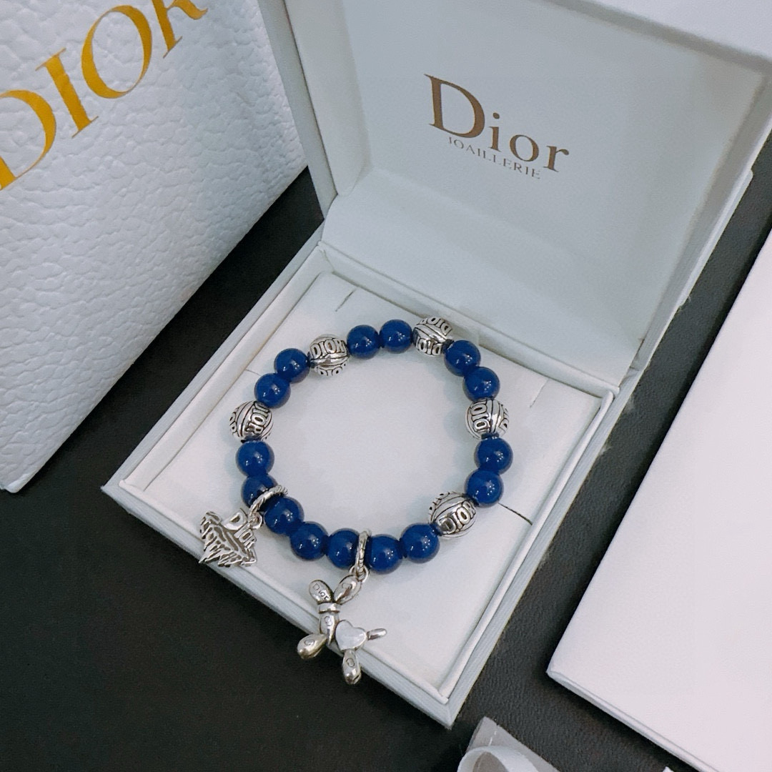   专柜精工版本 DIOR迪奥 多元素玛瑙泰银风格手链 权志龙明星同款 复古做旧风 原版复刻 纯手工打造