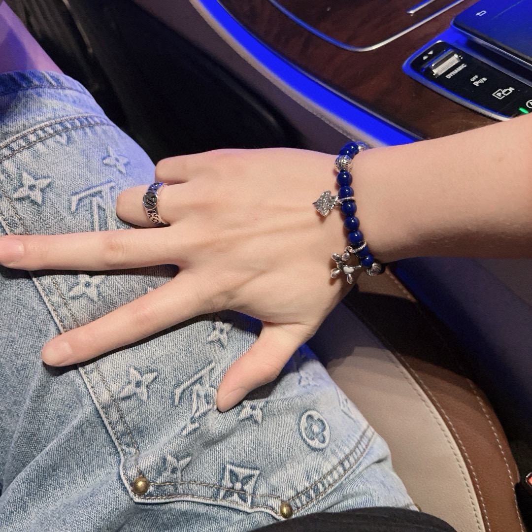   专柜精工版本 DIOR迪奥 多元素玛瑙泰银风格手链 权志龙明星同款 复古做旧风 原版复刻 纯手工打造
