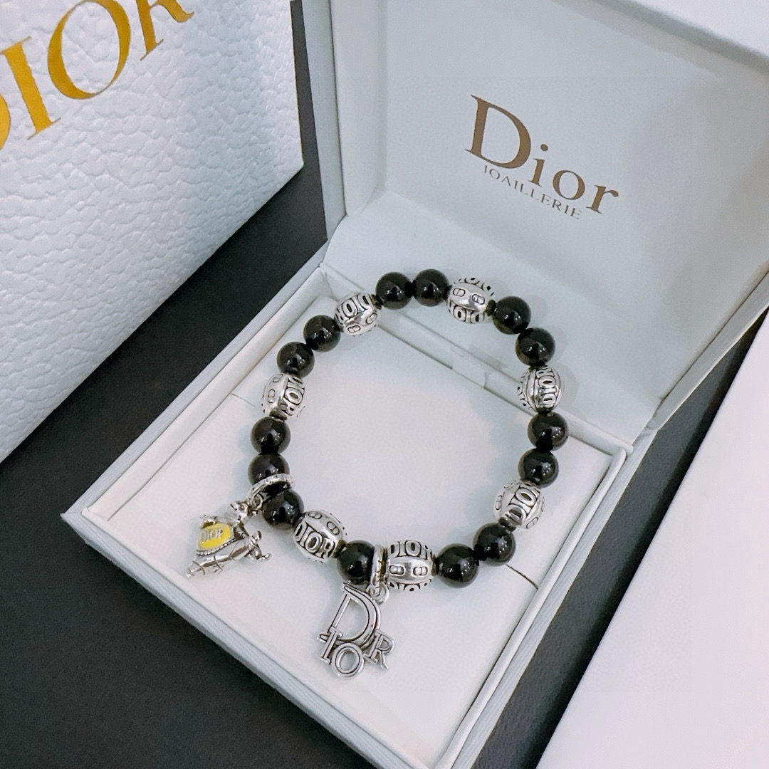   专柜精工版本 DIOR迪奥 多元素玛瑙泰银风格手链 权志龙明星同款 复古做旧风 原版复刻 纯手工打造