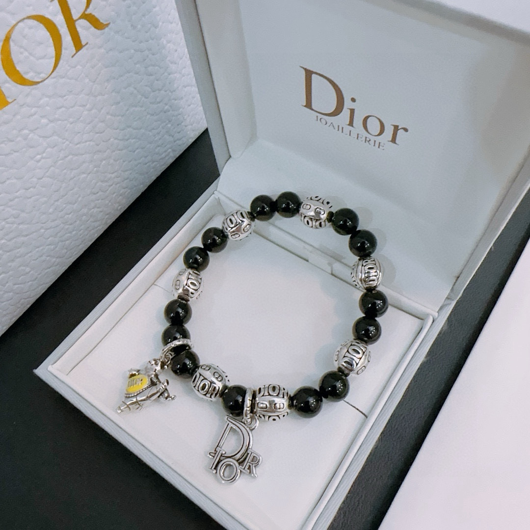   专柜精工版本 DIOR迪奥 多元素玛瑙泰银风格手链 权志龙明星同款 复古做旧风 原版复刻 纯手工打造