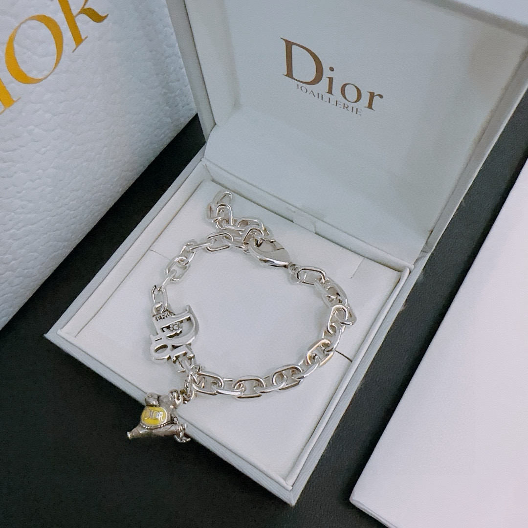   专柜精工版本 DIOR迪奥 多元素玛瑙泰银风格手链 权志龙明星同款 复古做旧风 原版复刻 纯手工打造