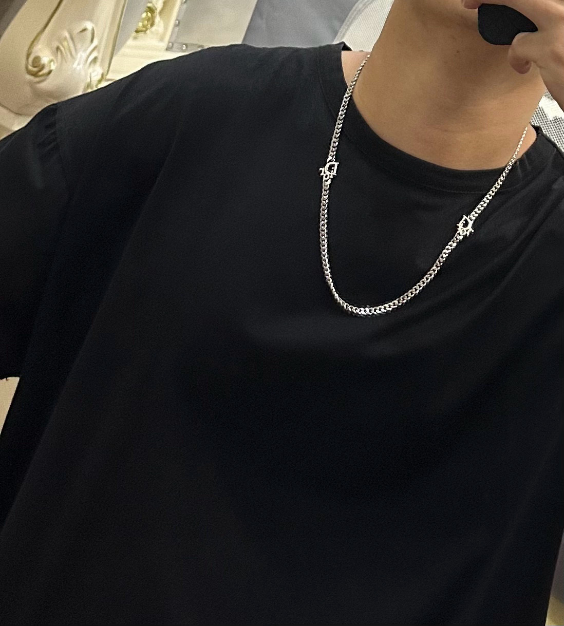    DIOR🔥新款 迪奥项链🇷🇼原单货🇷🇼专柜新款开模复古潮流时尚必备 男女均可佩戴 情侣款同款 摇滚