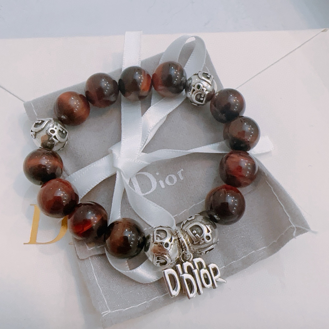   专柜精工版本 DIOR迪奥 多元素玛瑙泰银风格手链 权志龙明星同款 复古做旧风 原版复刻 纯手工打造