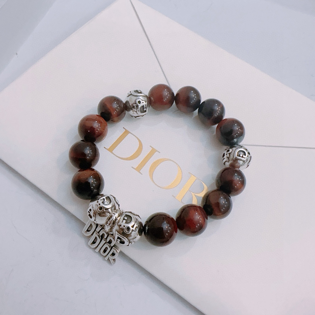   专柜精工版本 DIOR迪奥 多元素玛瑙泰银风格手链 权志龙明星同款 复古做旧风 原版复刻 纯手工打造