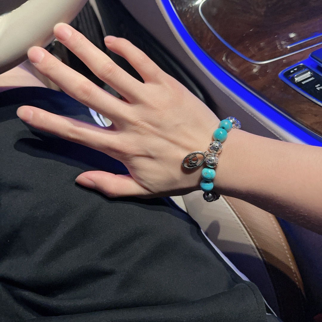   专柜精工版本 DIOR迪奥 多元素玛瑙泰银风格手链 权志龙明星同款 复古做旧风 原版复刻 纯手工打造