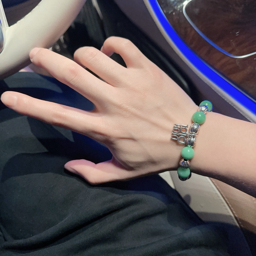   专柜精工版本 DIOR迪奥 多元素玛瑙泰银风格手链 权志龙明星同款 复古做旧风 原版复刻 纯手工打造