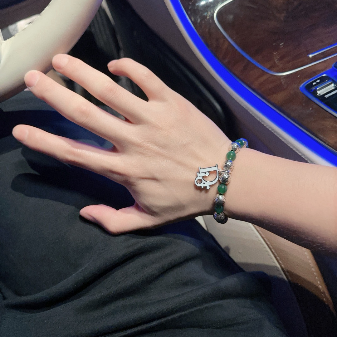   专柜精工版本 DIOR迪奥 多元素玛瑙泰银风格手链 权志龙明星同款 复古做旧风 原版复刻 纯手工打造
