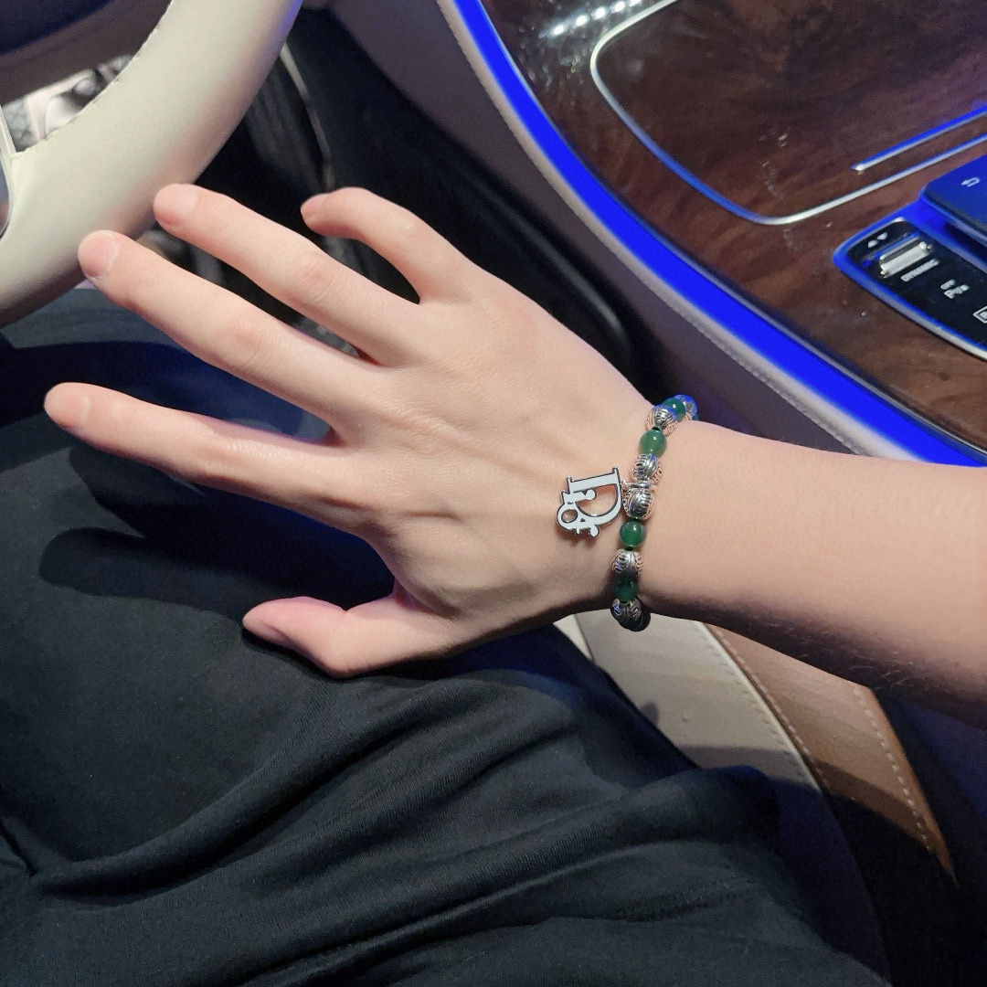   专柜精工版本 DIOR迪奥 多元素玛瑙泰银风格手链 权志龙明星同款 复古做旧风 原版复刻 纯手工打造
