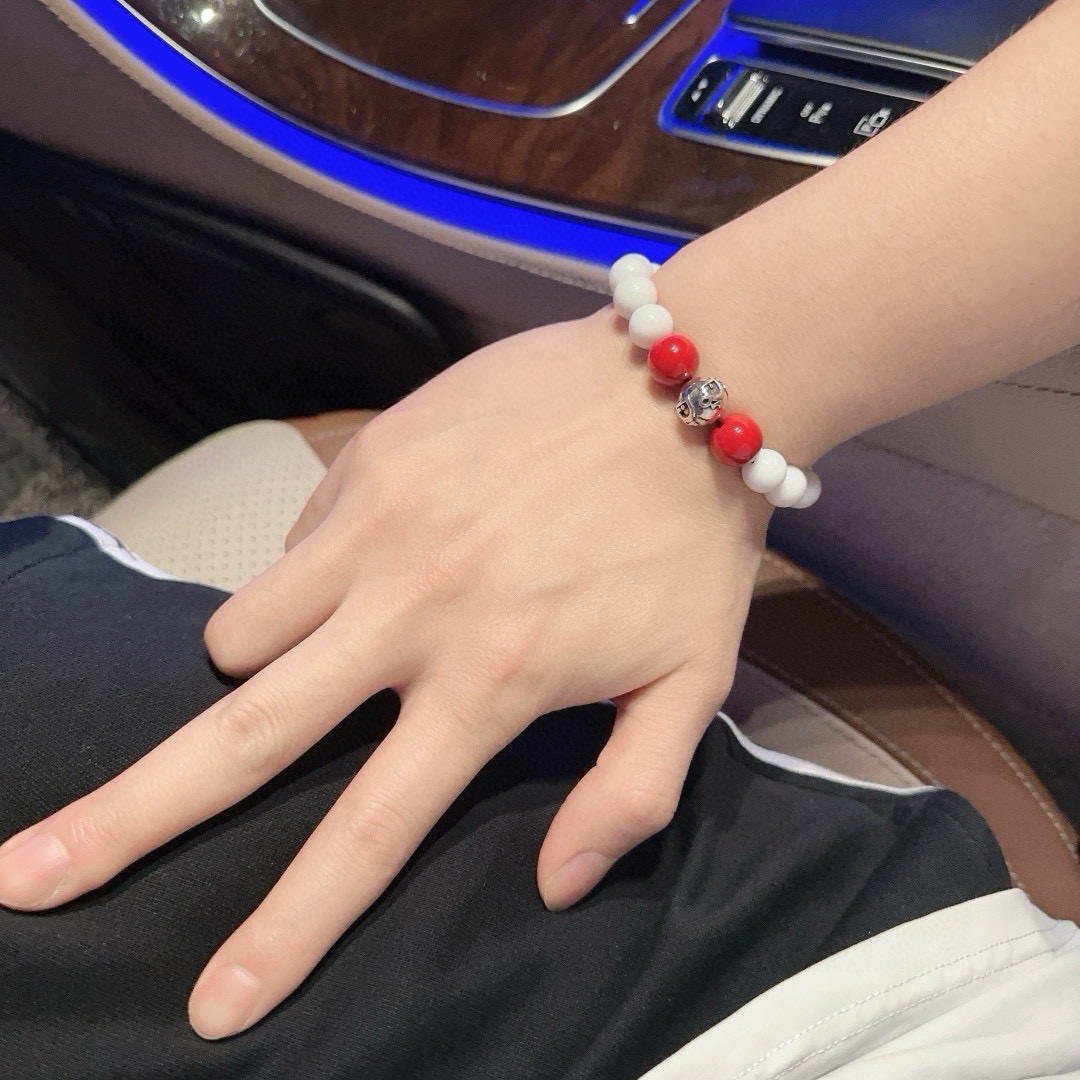   专柜精工版本 DIOR迪奥 多元素玛瑙泰银风格手链 权志龙明星同款 复古做旧风 原版复刻 纯手工打造