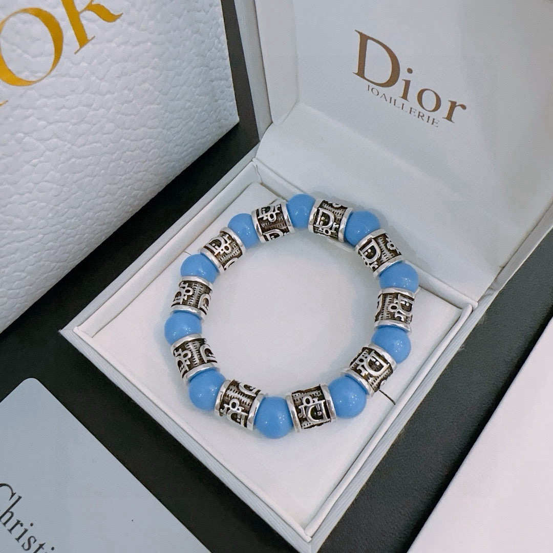   专柜精工版本 DIOR迪奥 多元素玛瑙泰银风格手链 权志龙明星同款 复古做旧风 原版复刻 纯手工打造