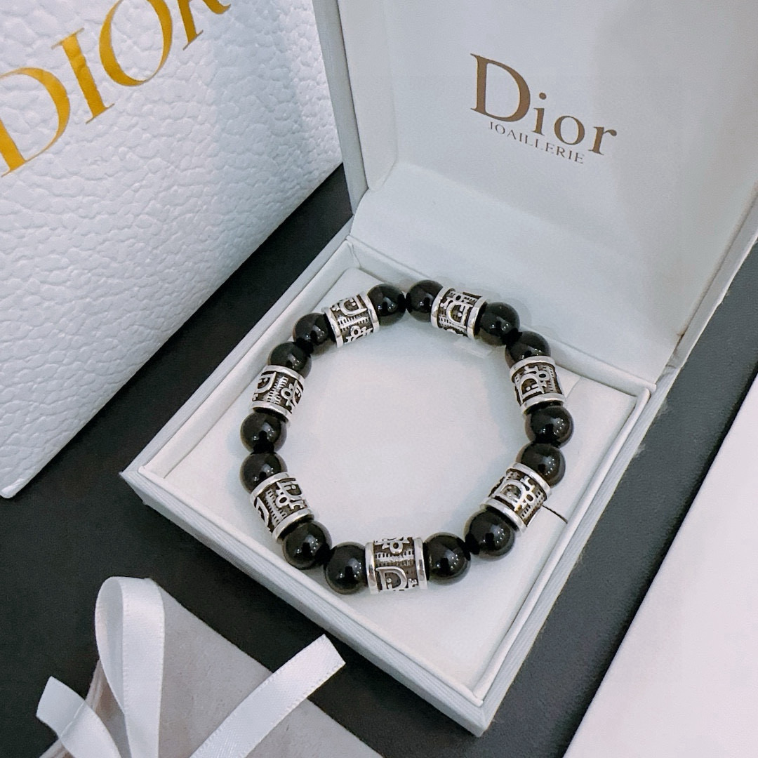   专柜精工版本 DIOR迪奥 多元素玛瑙泰银风格手链 权志龙明星同款 复古做旧风 原版复刻 纯手工打造