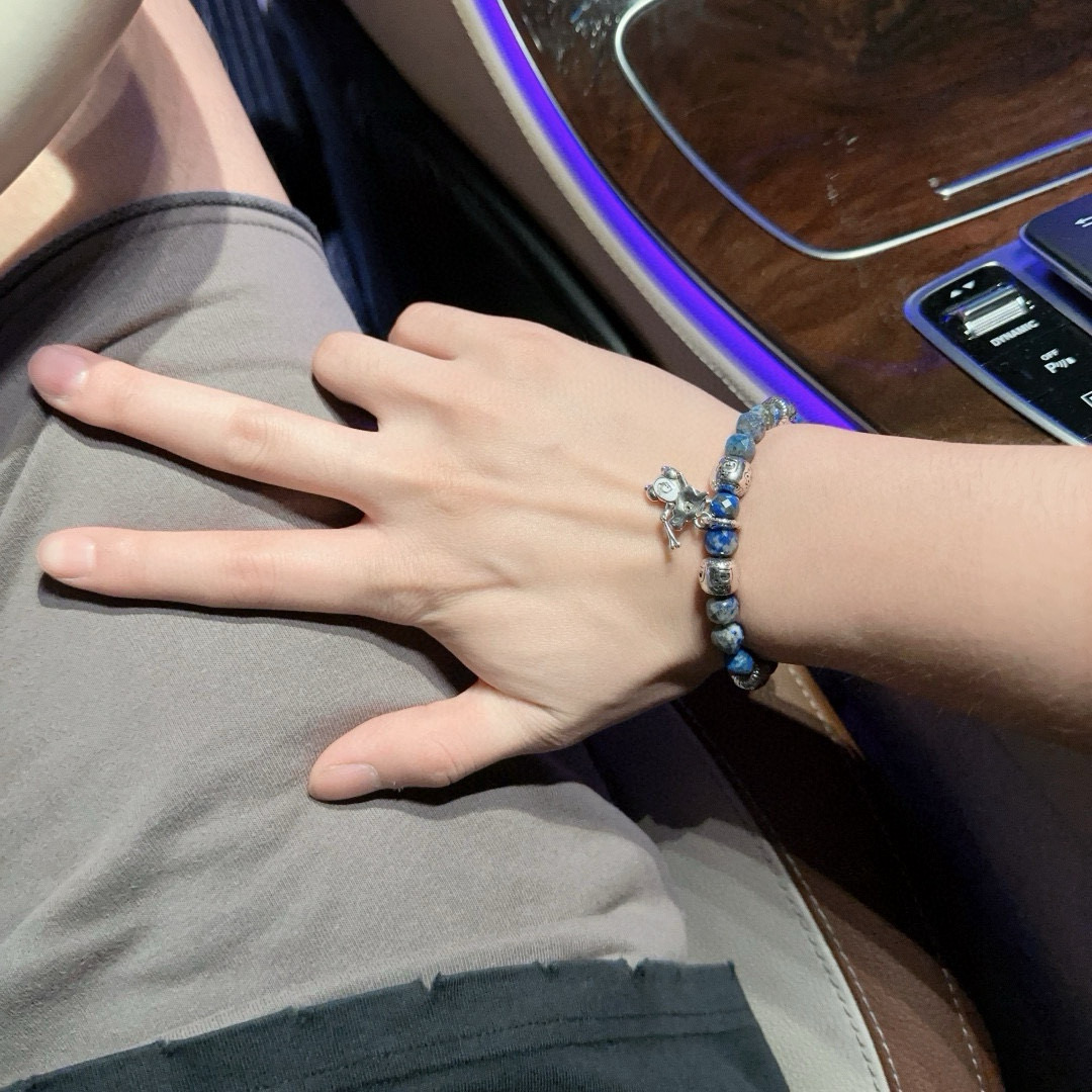   专柜精工版本 DIOR迪奥 多元素玛瑙泰银风格手链 权志龙明星同款 复古做旧风 原版复刻 纯手工打造