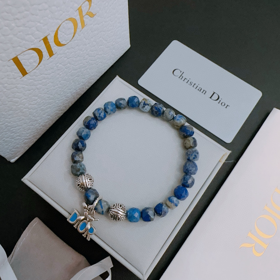   专柜精工版本 DIOR迪奥 多元素玛瑙泰银风格手链 权志龙明星同款 复古做旧风 原版复刻 纯手工打造