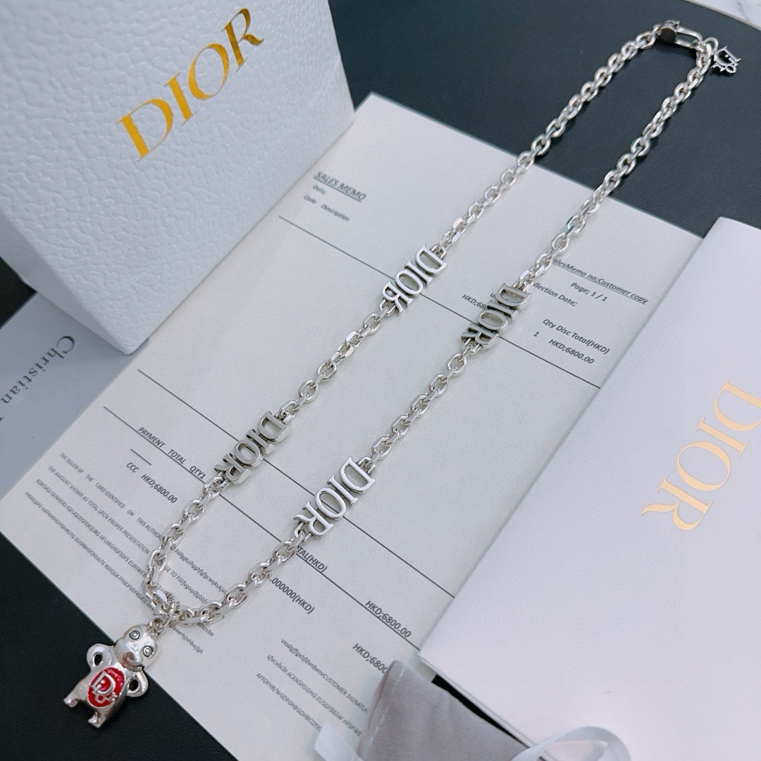    DIOR🔥新款 迪奥项链🇷🇼原单货🇷🇼专柜新款开模复古潮流时尚必备 男女均可佩戴 情侣款同款 摇滚