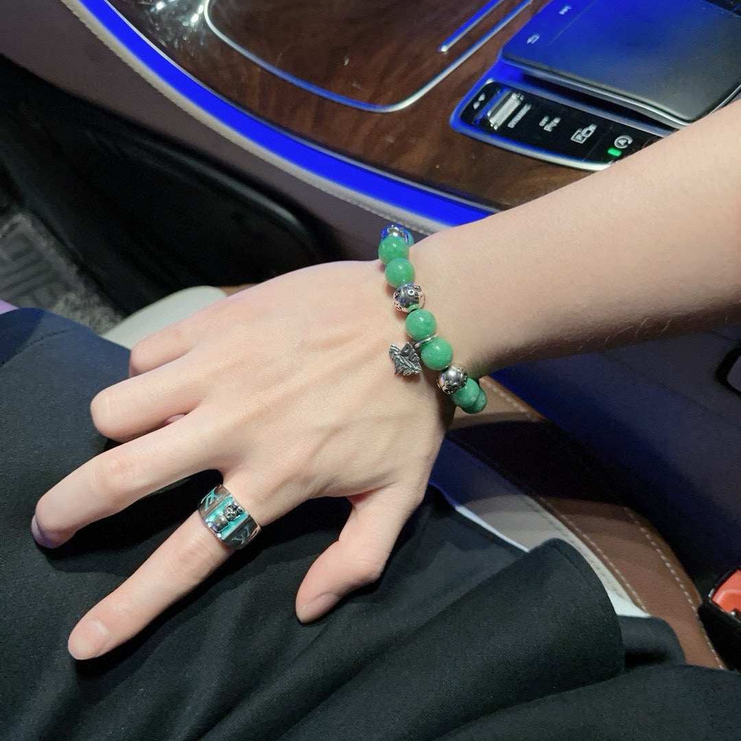   专柜精工版本 DIOR迪奥 多元素玛瑙泰银风格手链 权志龙明星同款 复古做旧风 原版复刻 纯手工打造