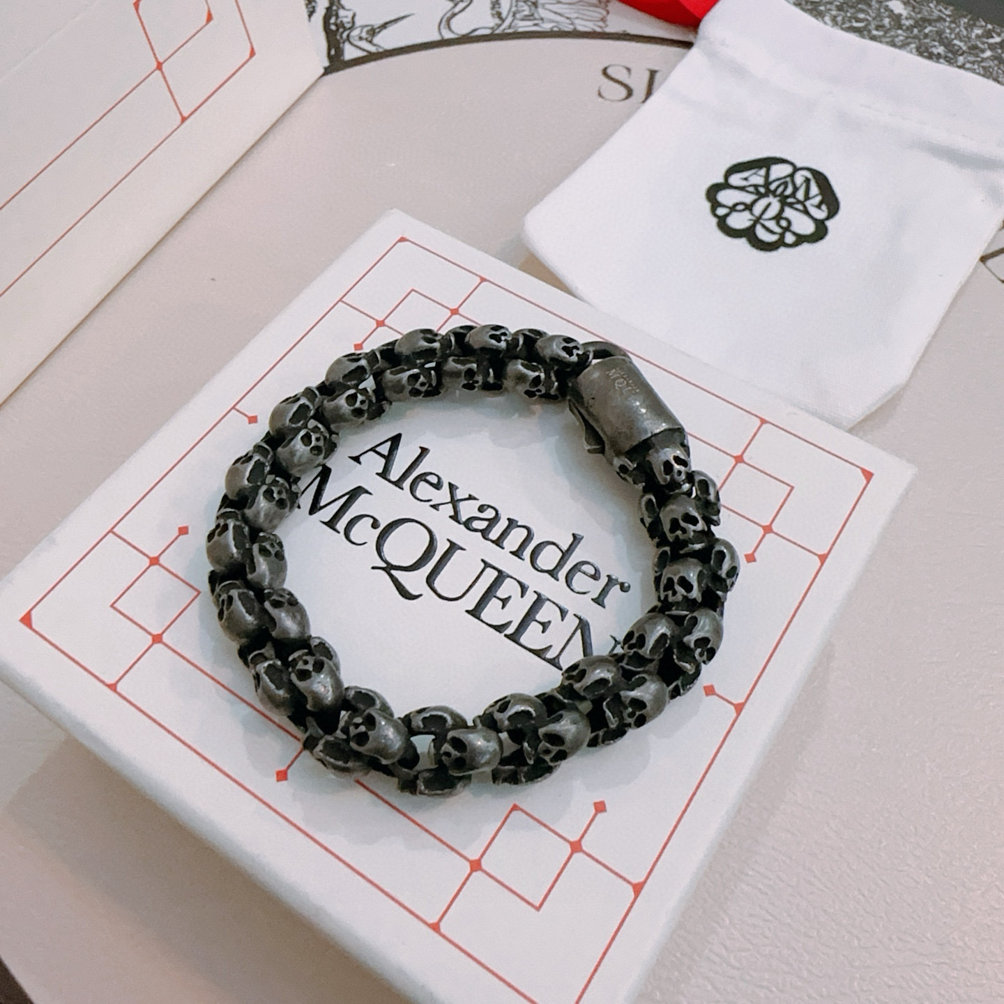 原单货新款Alexander McQueen 亚历山大 麦昆 手链 专柜一致原版定制 骨子里那种叛逆浮夸