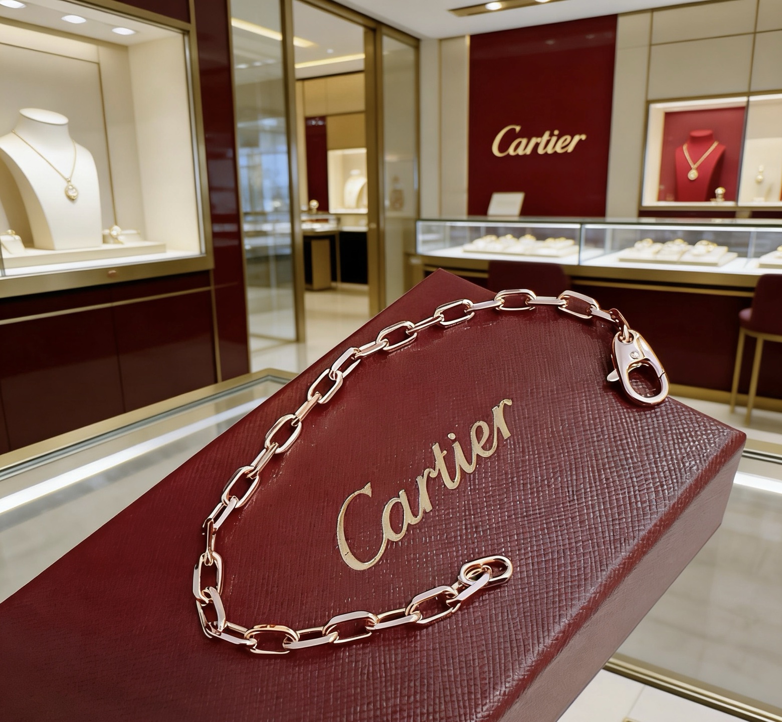 Cartier 卡地亚手链V金材质系列 品相完美 细节无敌 那种独特的色泽完全无可挑剔 再缀以 指环外形设计