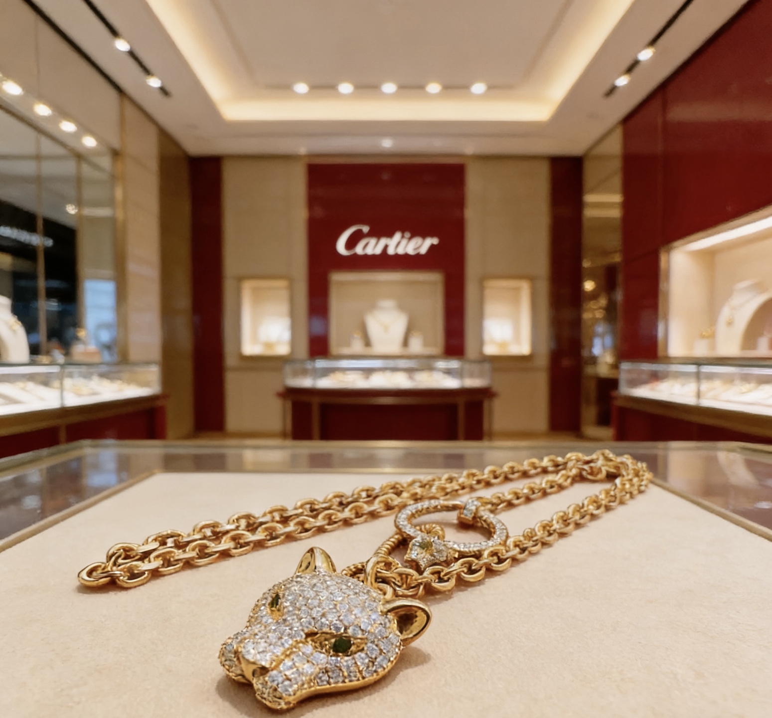 Cartier 新款卡地亚项链V金材质系列 品相完美 细节无敌 那种独特的色泽完全无可挑剔 再缀以 指环外形设计