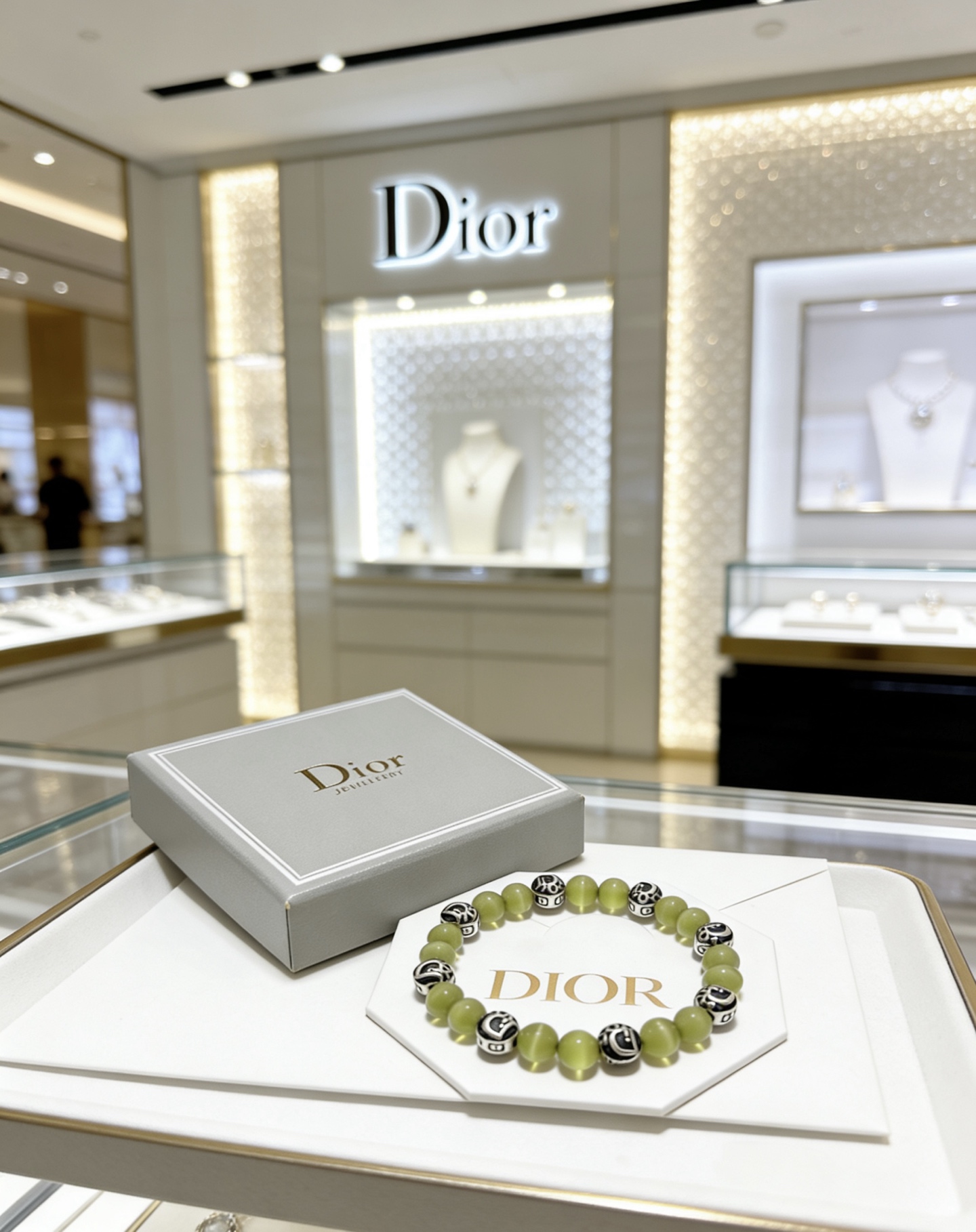 Dior 精工版本 DIOR迪奥 多元素玛瑙泰银风格手链