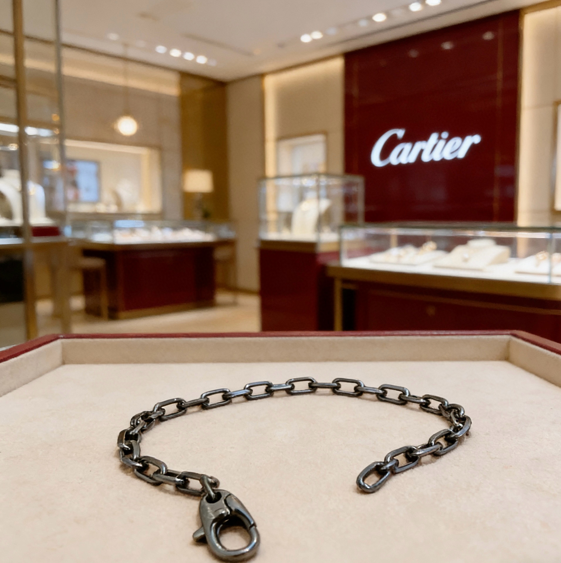 Cartier 卡地亚手链V金材质系列 品相完美 细节无敌 那种独特的色泽完全无可挑剔 再缀以 指环外形设计