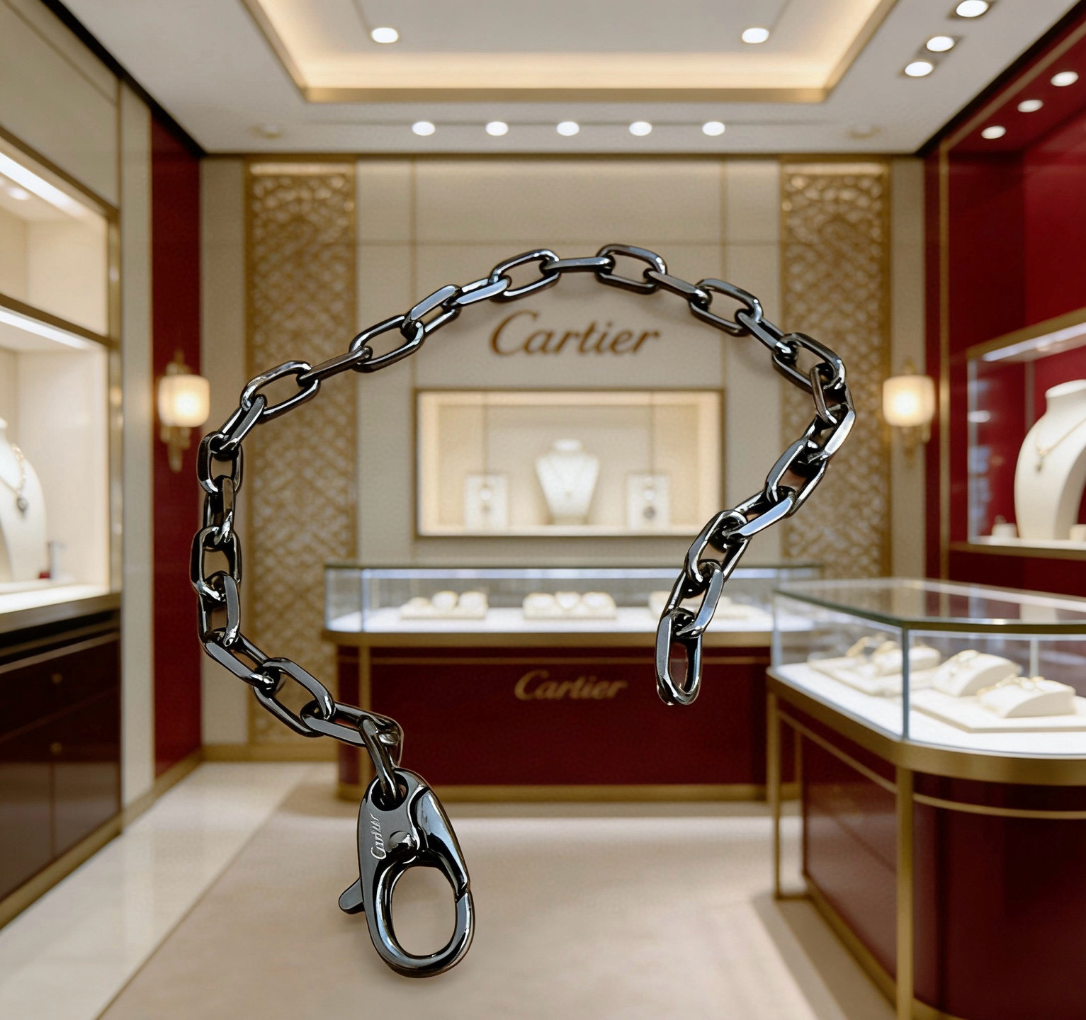 Cartier 卡地亚手链V金材质系列 品相完美 细节无敌 那种独特的色泽完全无可挑剔 再缀以 指环外形设计