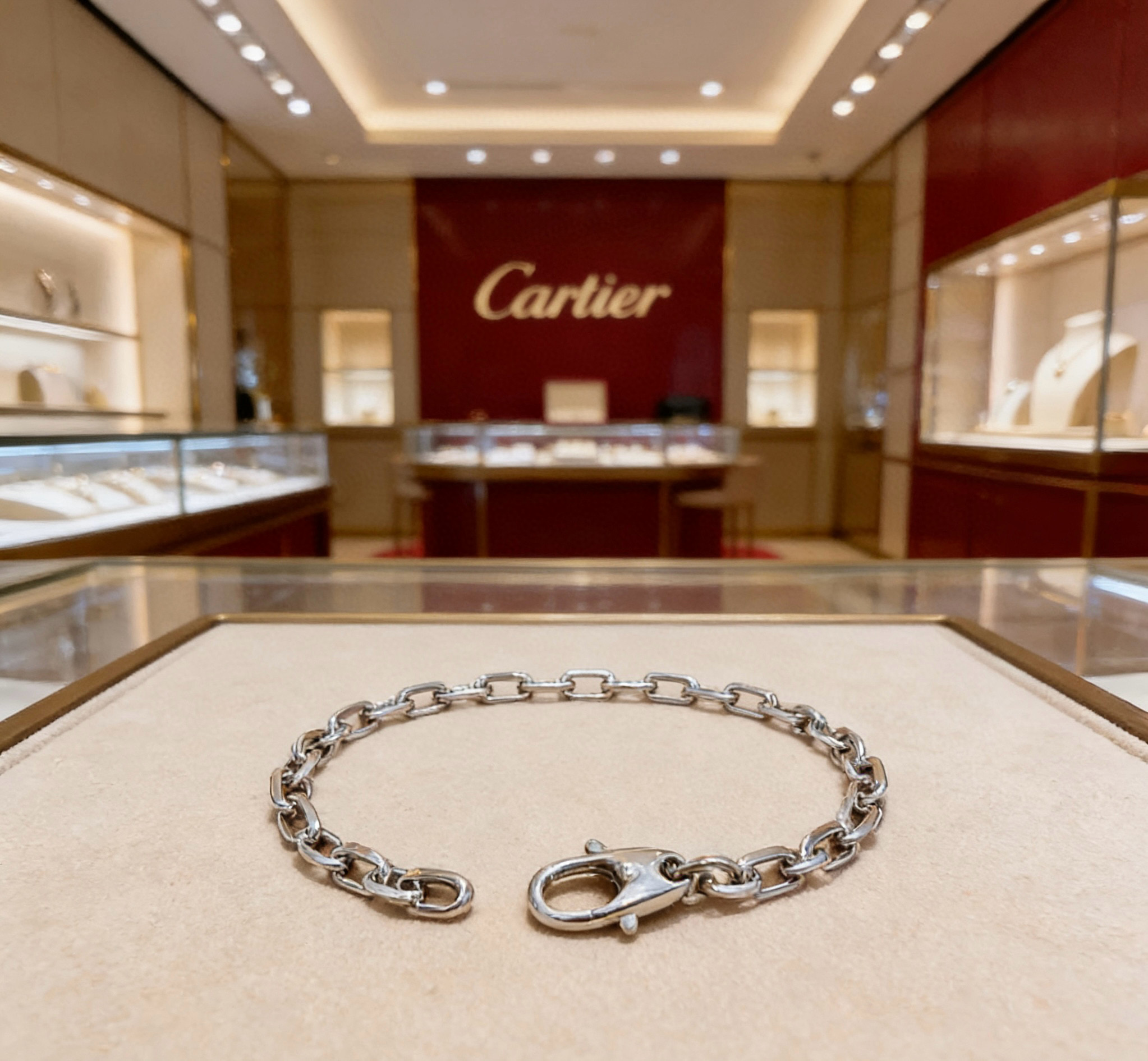 Cartier 卡地亚手链V金材质系列 品相完美 细节无敌 那种独特的色泽完全无可挑剔 再缀以 指环外形设计