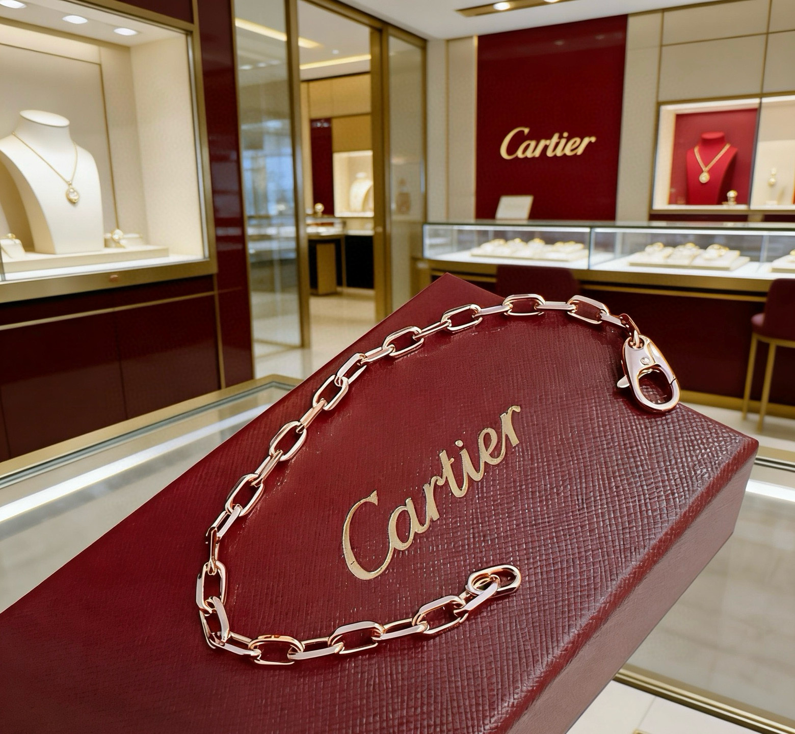 Cartier 卡地亚手链V金材质系列 品相完美 细节无敌 那种独特的色泽完全无可挑剔 再缀以 指环外形设计