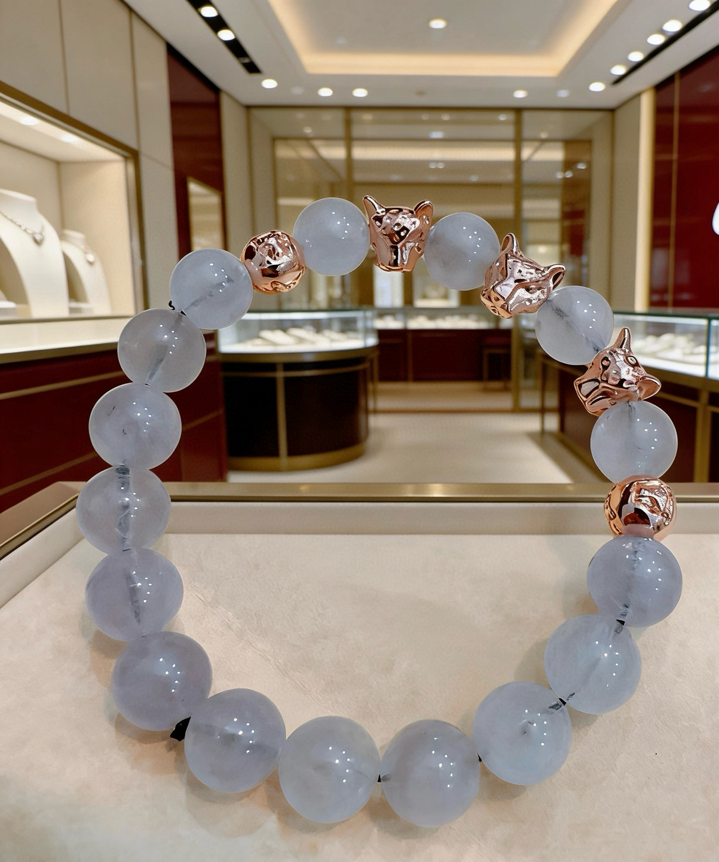Cartier 新款卡地亚豹子玛瑙手链V金材质系列 品相完美 细节无敌 那种独特的色泽完全无可挑剔