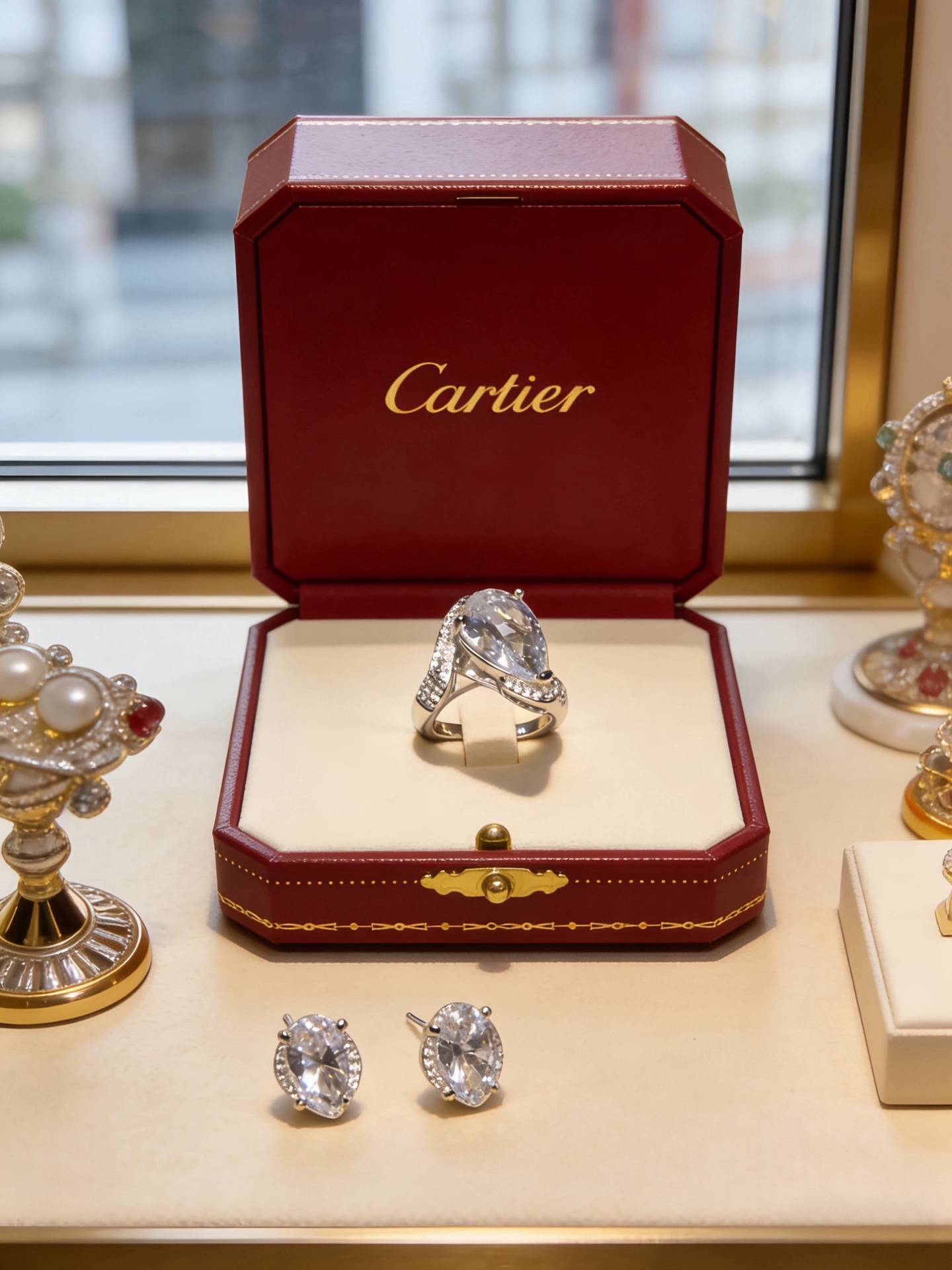 Cartier 卡地亚戒指V金材质系列 品相完美 细节无敌 那种独特的色泽完全无可挑剔 再缀以 指环外形设计