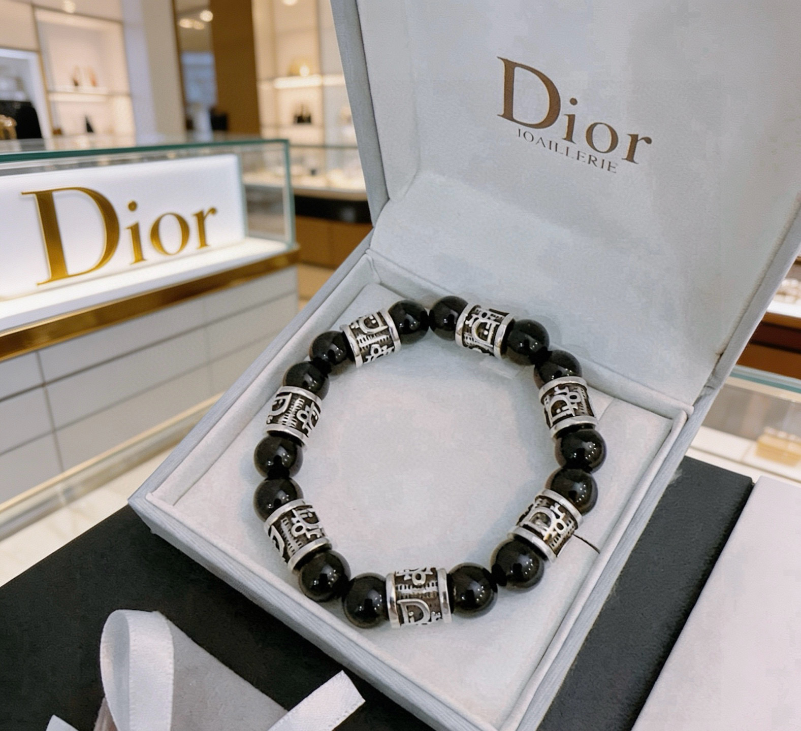 Dior 精工版本 DIOR迪奥 多元素玛瑙泰银风格手链