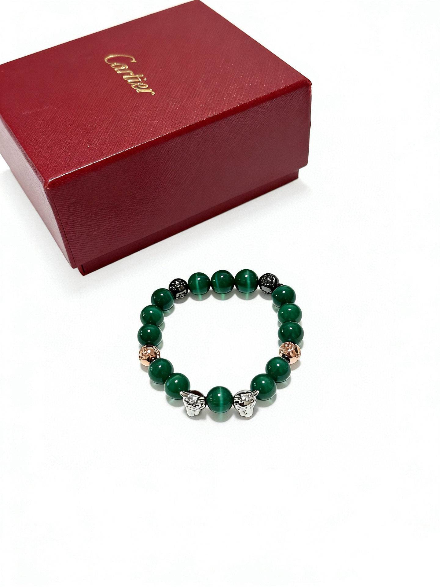 Cartier 新款卡地亚豹子玛瑙手链V金材质系列 品相完美 细节无敌 那种独特的色泽完全无可挑剔