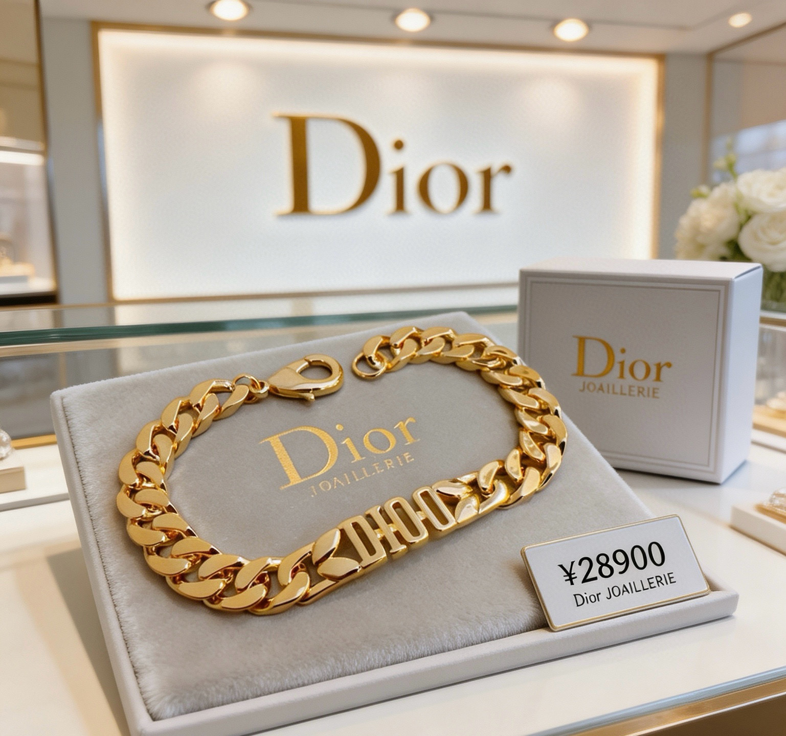 Dior DIOR新款 高品质迪奥手链 新款开模 潮流 男女均可佩戴 同款 摇滚朋克泰银风格 元素 潮流百搭 项链最新款链条档次更高明星 款手链古巴链系列 银手链