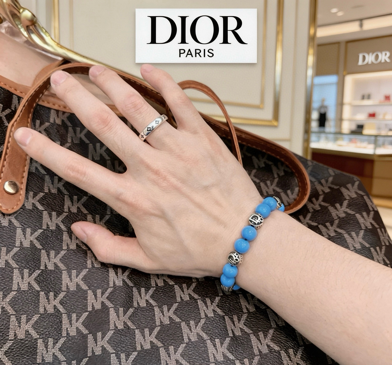 Dior 精工版本 DIOR迪奥 多元素玛瑙泰银风格手链