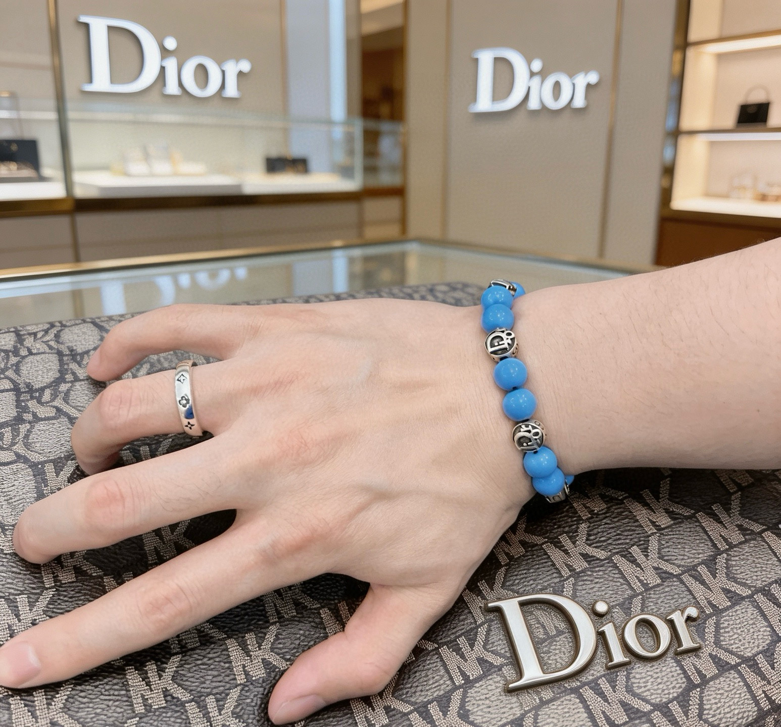 Dior 精工版本 DIOR迪奥 多元素玛瑙泰银风格手链