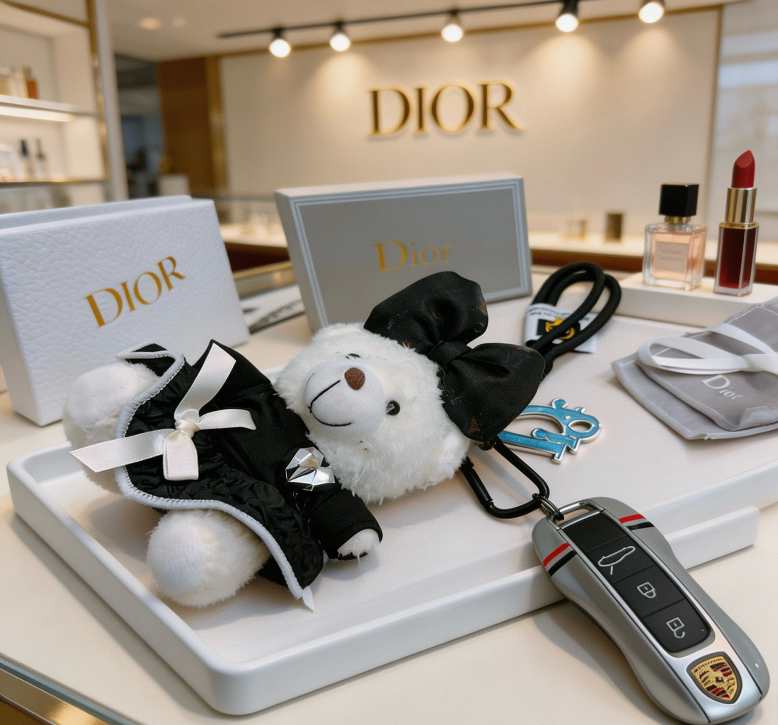 Dior 新品发布 迪奥 钥匙扣 包包扣 最新款包包挂饰档次更高 Anger Forest系列 款联名设计理念钥匙扣系列