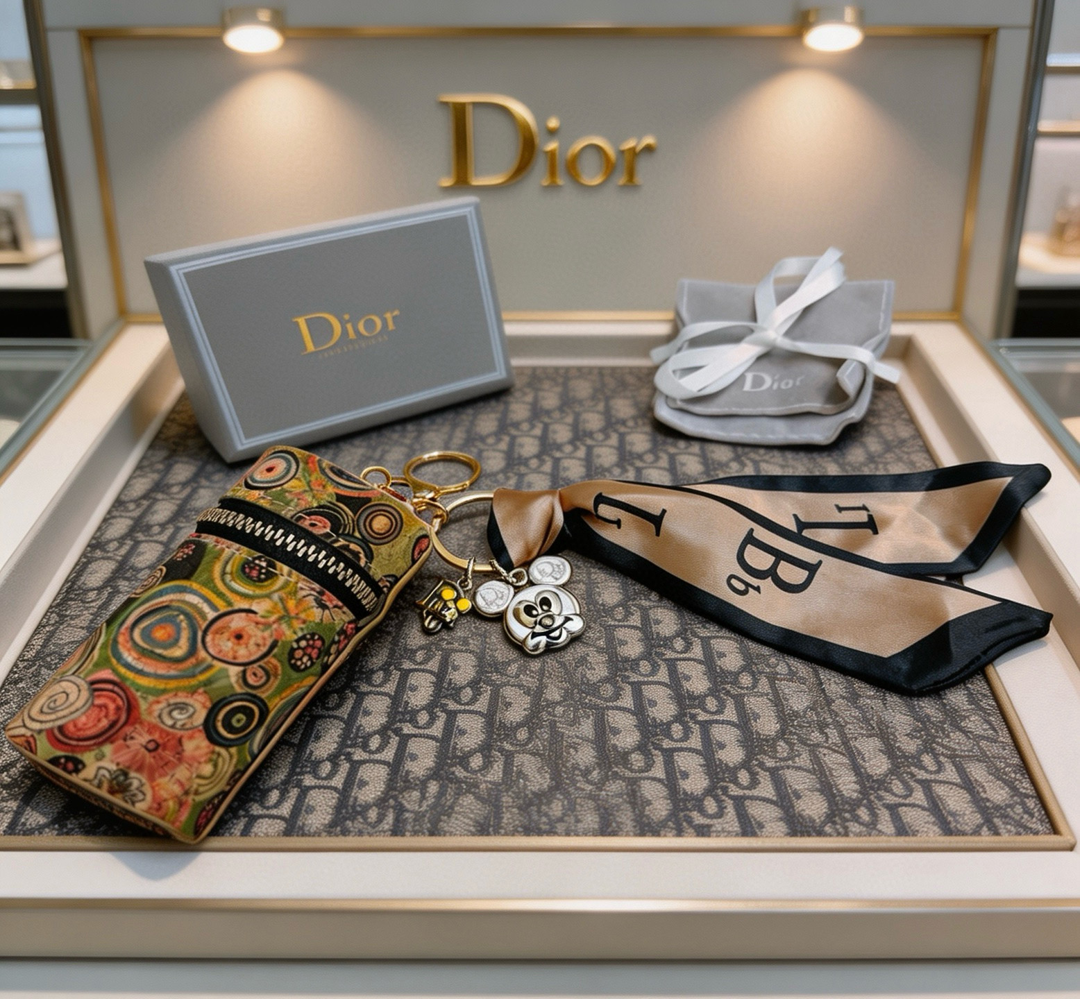 Dior 新品发布 迪奥 钥匙扣 包包扣 最新款包包挂饰档次更高 Anger Forest系列 款联名设计理念钥匙扣系列