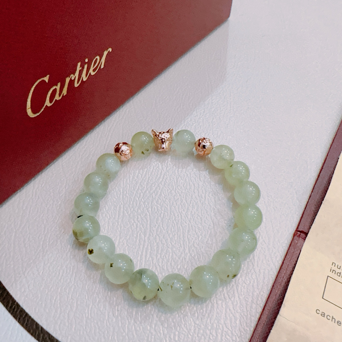 Cartier 新款卡地亚豹子玛瑙手链V金材质系列 品相完美 细节无敌 那种独特的色泽完全无可挑剔