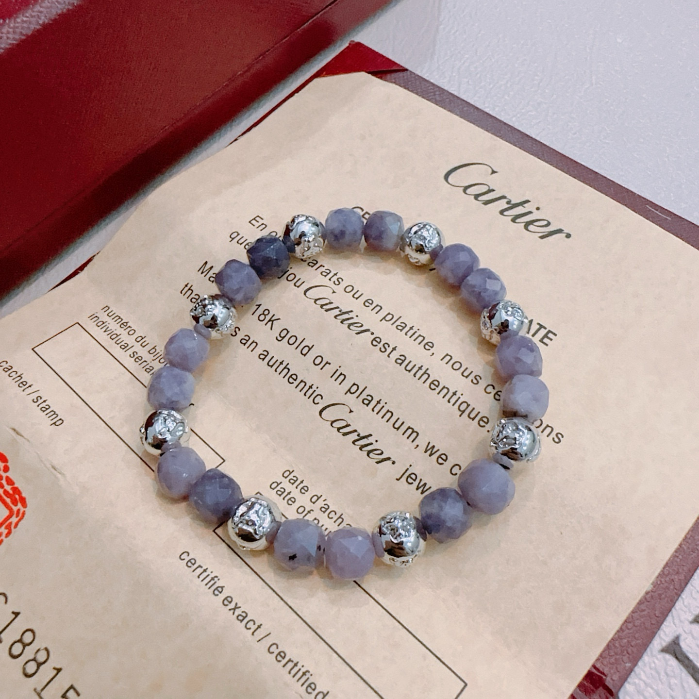 Cartier 新款卡地亚豹子玛瑙手链V金材质系列 品相完美 细节无敌 那种独特的色泽完全无可挑剔