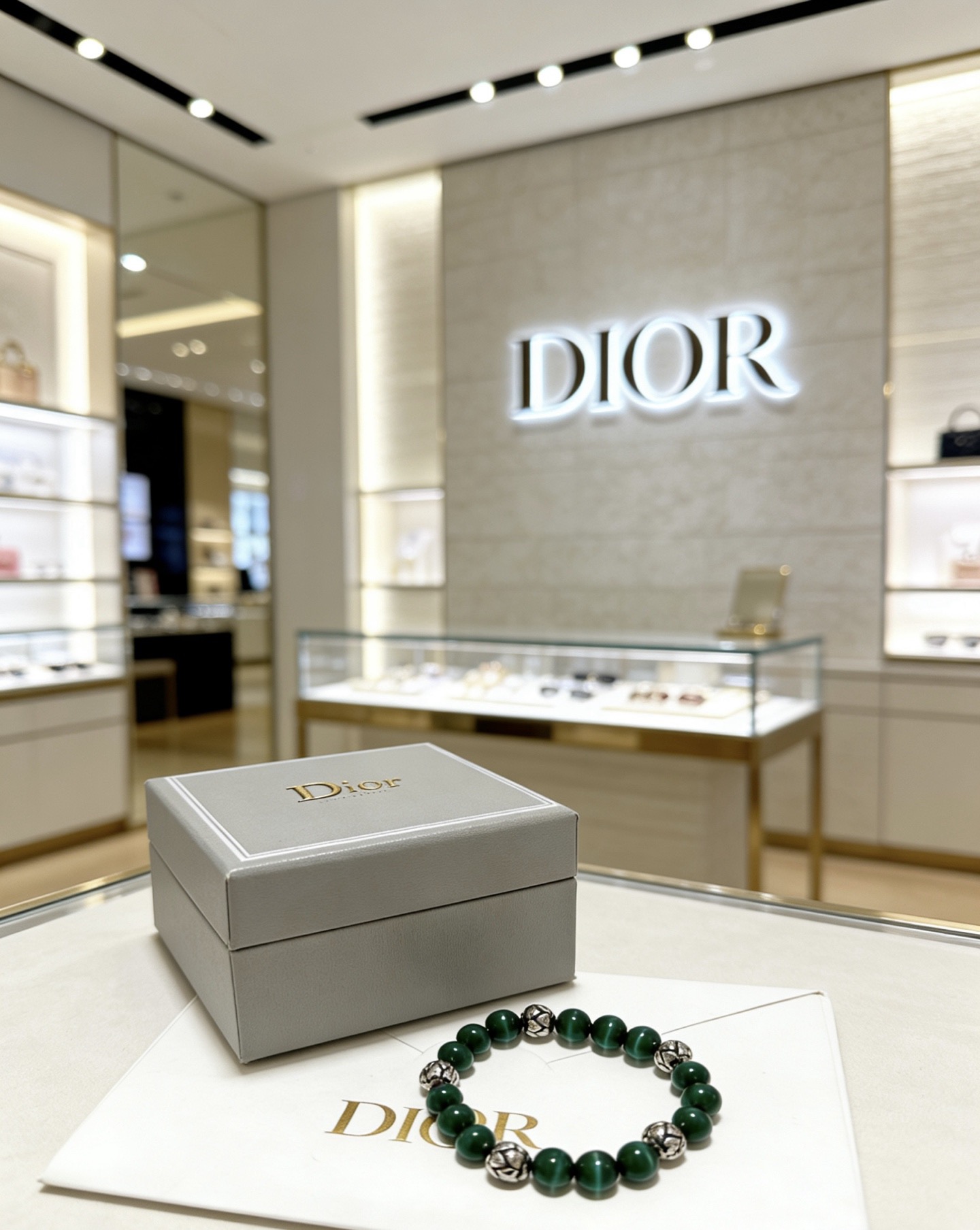 Dior 精工版本 DIOR迪奥 多元素玛瑙泰银风格手链