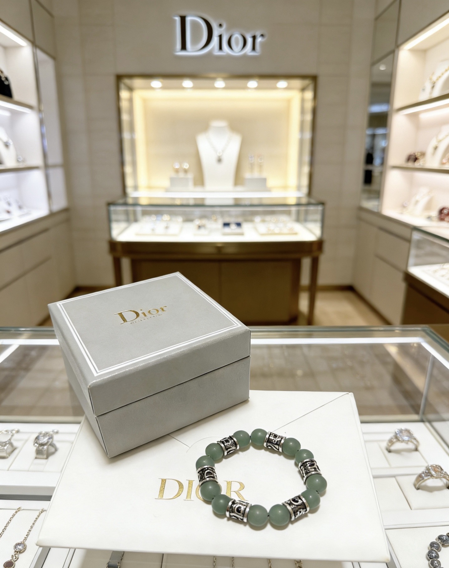 Dior 精工版本 DIOR迪奥 多元素玛瑙泰银风格手链