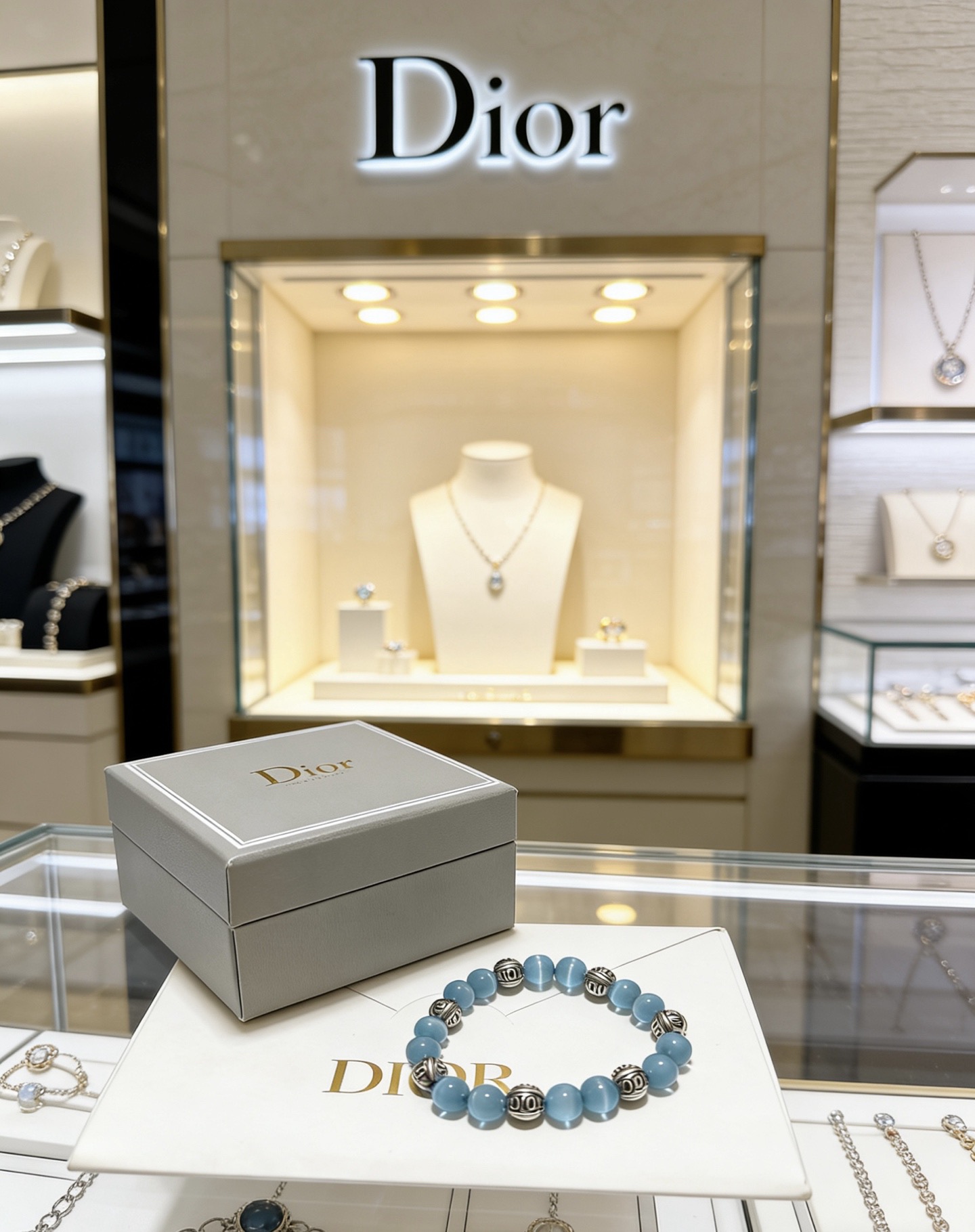 Dior 精工版本 DIOR迪奥 多元素玛瑙泰银风格手链