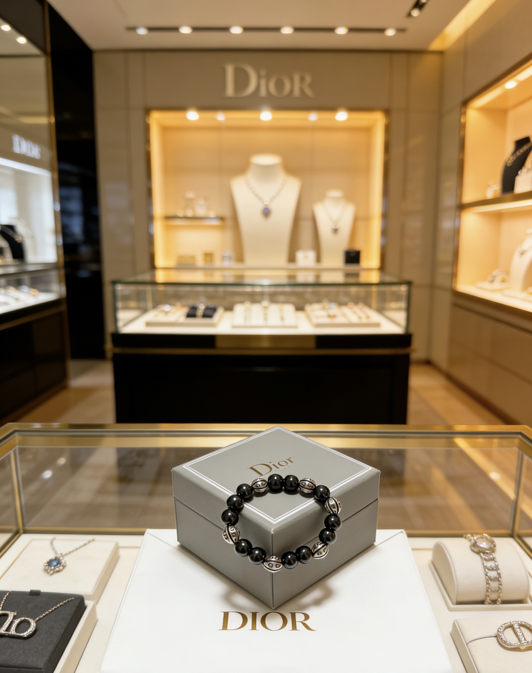 Dior 精工版本 DIOR迪奥 多元素玛瑙泰银风格手链