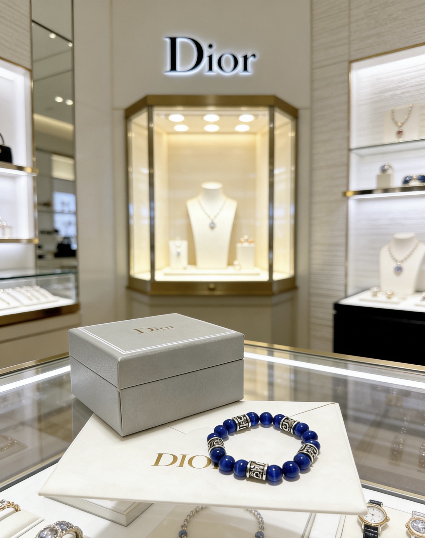 Dior 精工版本 DIOR迪奥 多元素玛瑙泰银风格手链