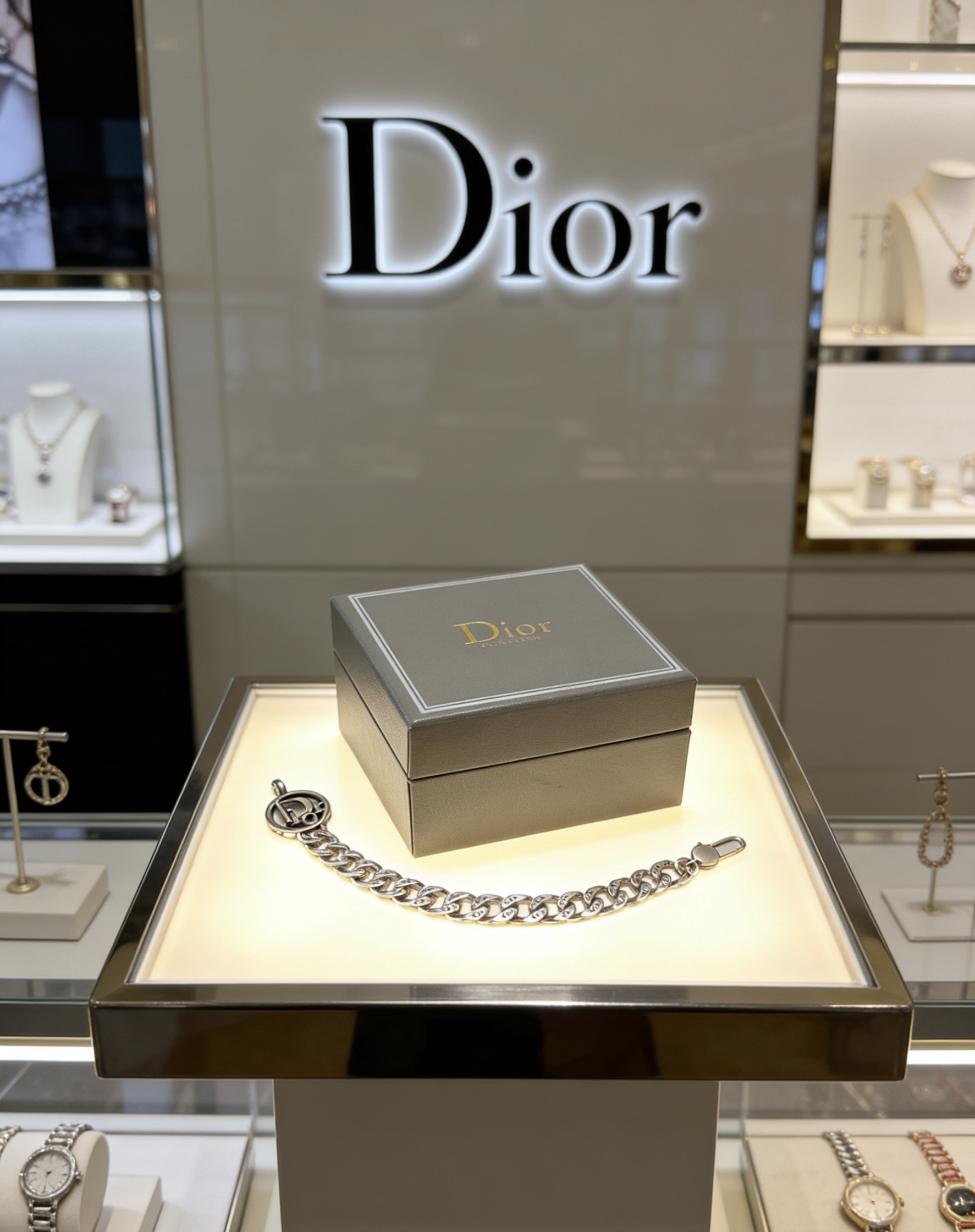 Dior DIOR新款 高品质迪奥手链 新款开模 潮流 男女均可佩戴 同款 摇滚朋克泰银风格 元素 潮流百搭 项链最新款链条档次更高明星 款手链古巴链系列 银手链