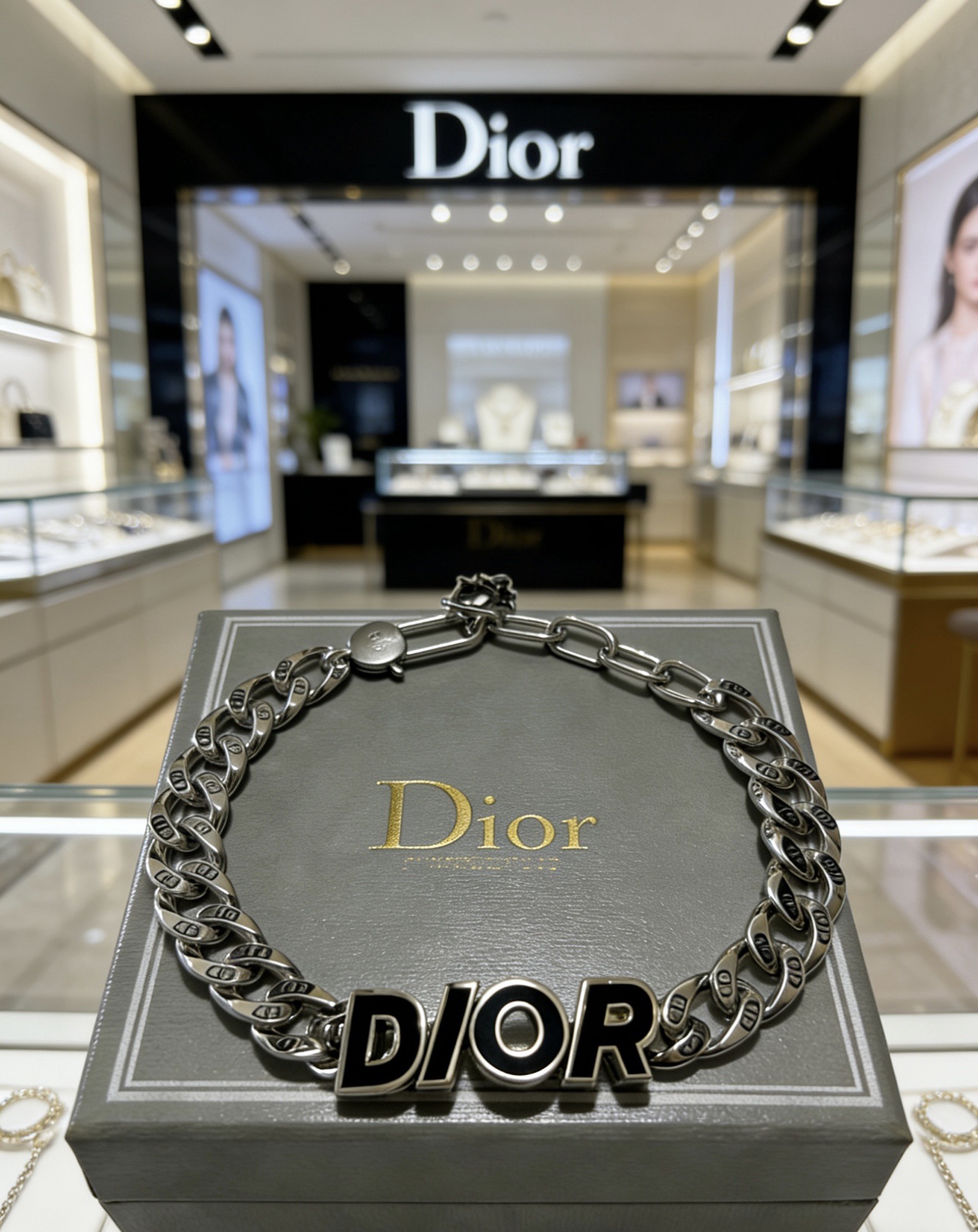 Dior DIOR新款 高品质迪奥手链 新款开模 潮流 男女均可佩戴 同款 摇滚朋克泰银风格 元素 潮流百搭 项链最新款链条档次更高明星 款手链古巴链系列 银手链