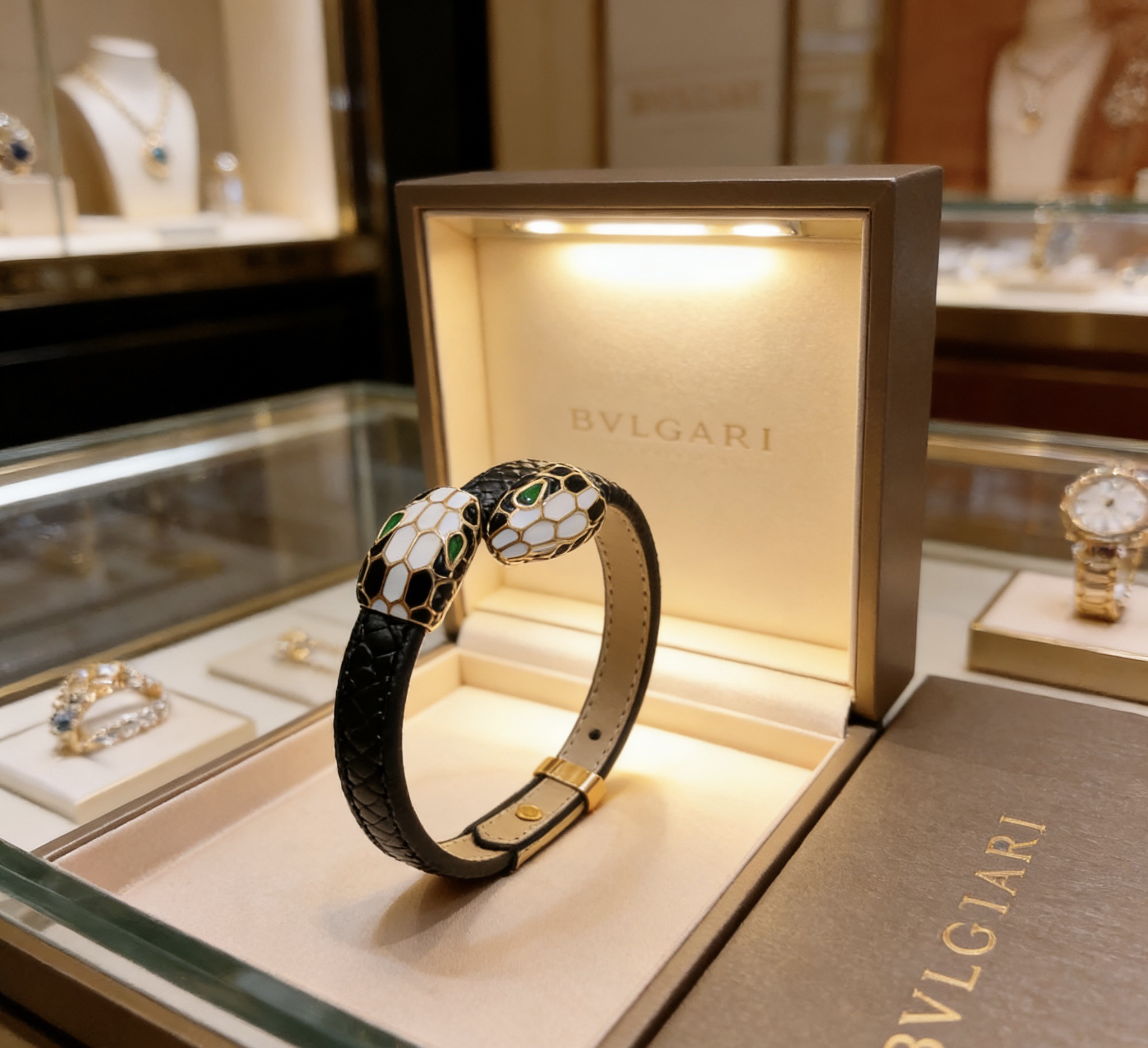 Bvlgari 高品质宝格丽牛皮手绳手链 新款开模 潮流 男女均可佩戴 同款 摇滚朋克泰银风格 元素 潮流百搭 牛皮最新款链条档次更高明星 款项链系列
