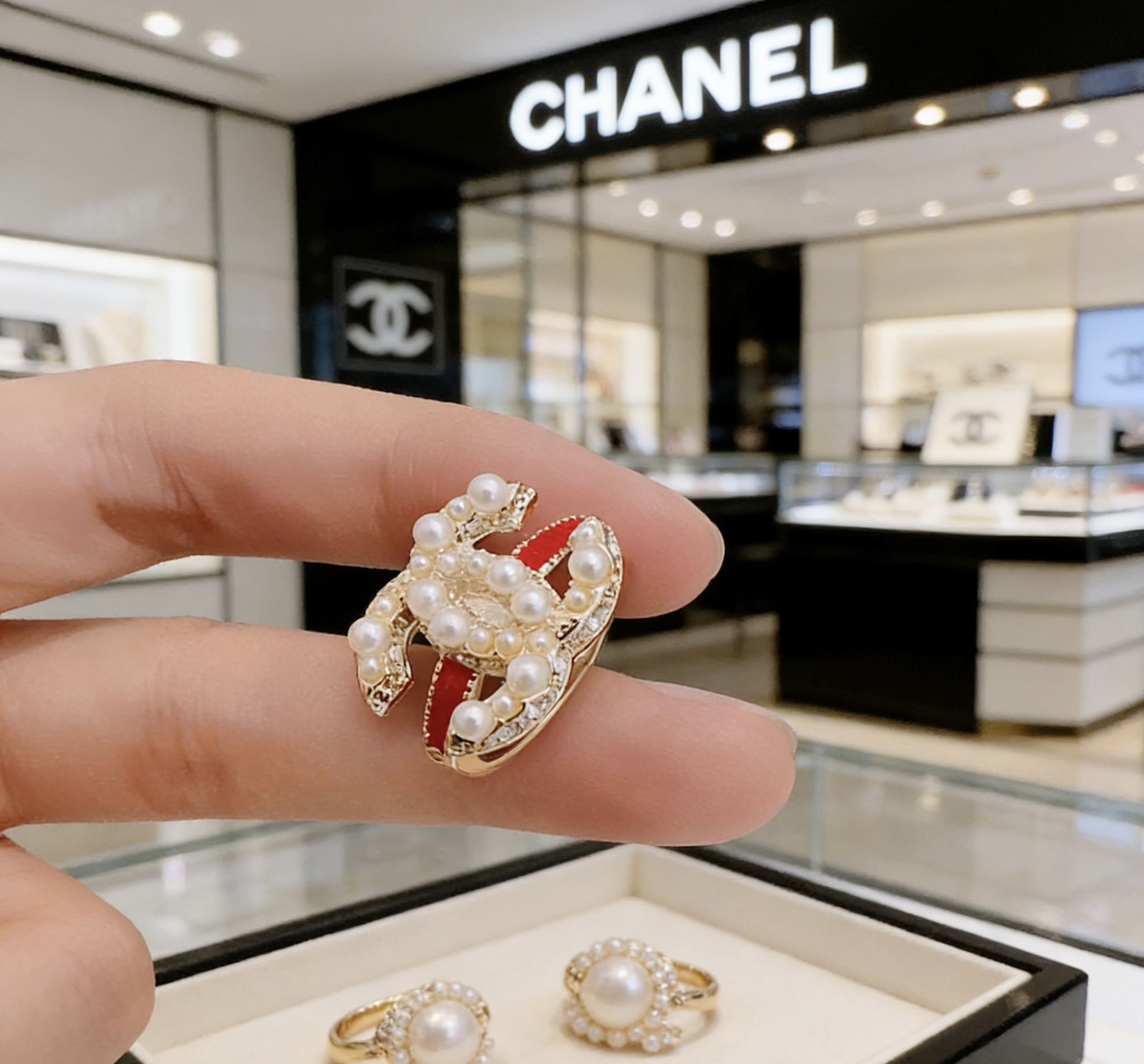 Chanel Chanel 香奈儿 简约 珍珠戒指 精选 质重工打造 适合各种各样手指 码数678