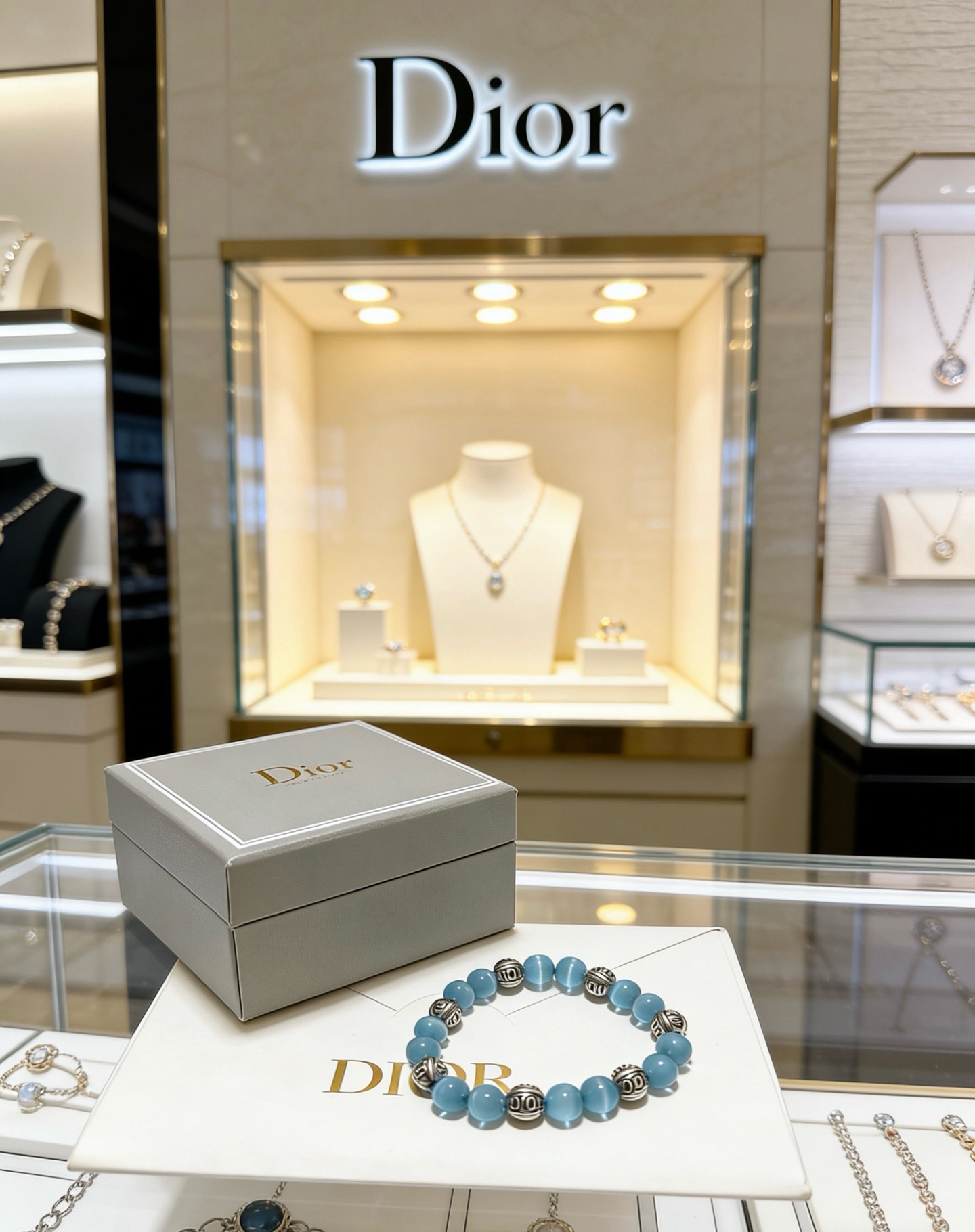 专柜精工版本 DIOR迪奥 多元素玛瑙泰银风格手链 权志龙明星同款 复古做旧风 原版复刻 纯手工打造 ～