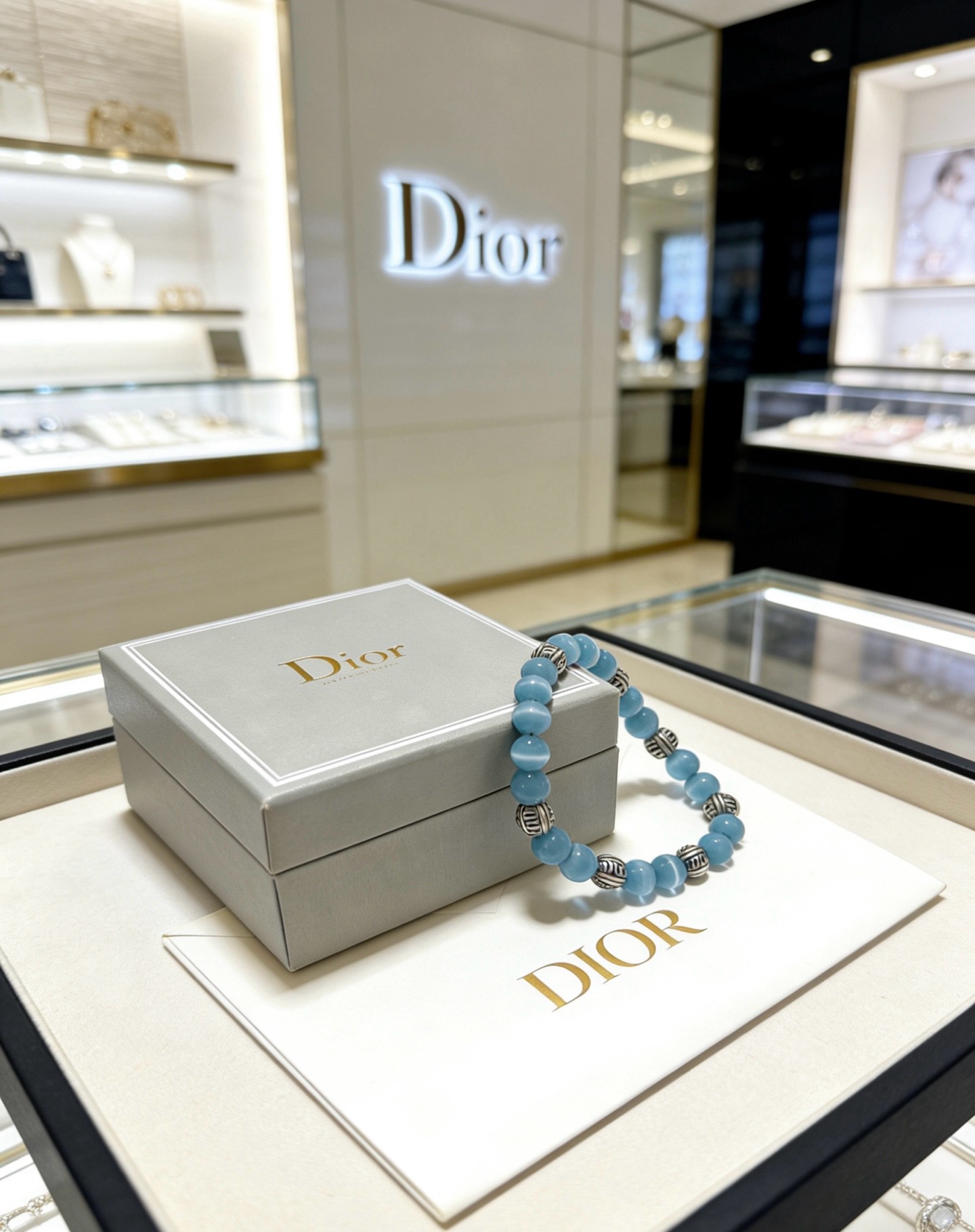 专柜精工版本 DIOR迪奥 多元素玛瑙泰银风格手链 权志龙明星同款 复古做旧风 原版复刻 纯手工打造 ～